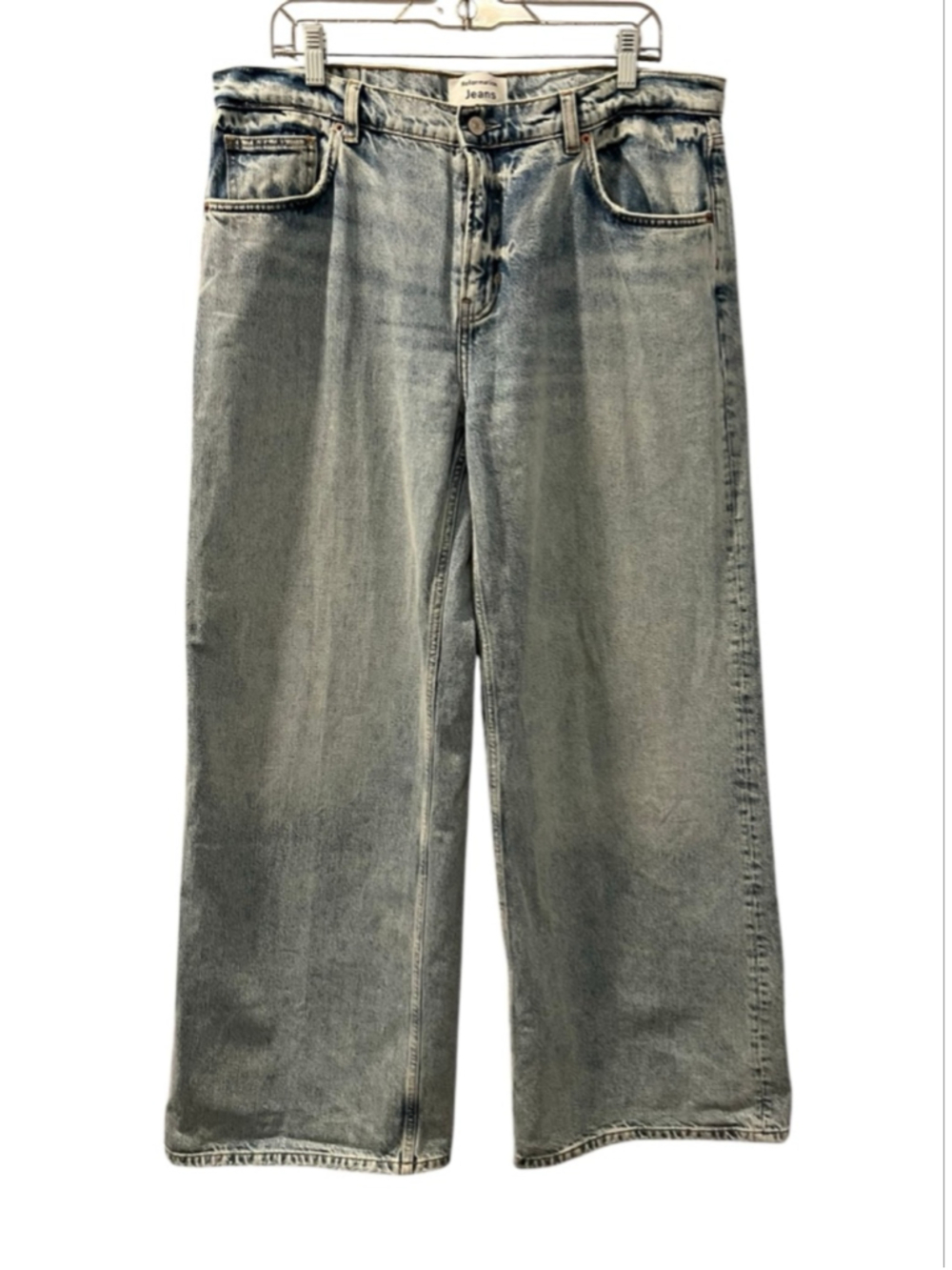 Reformation Cary Low Rise Slouchy Wide Leg Jeans Blue Denim Size 31 Casual Women